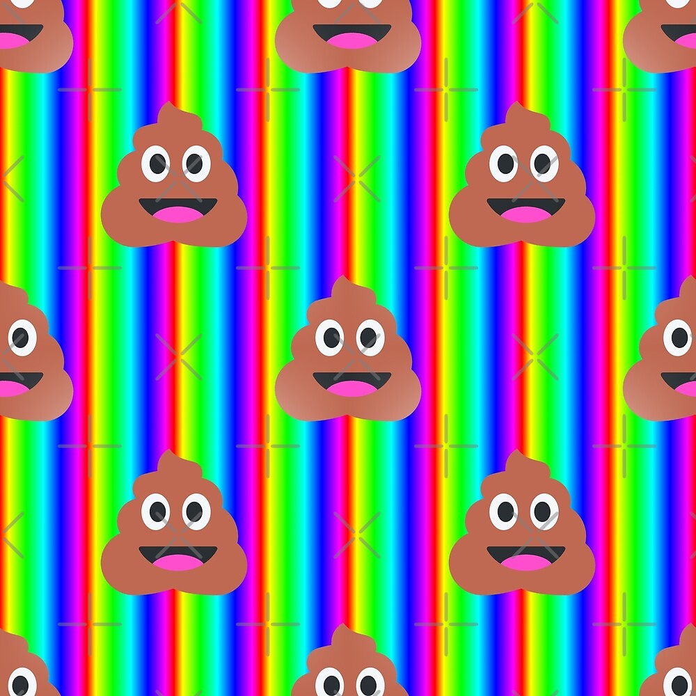 rainbow poop emoji pillow justice