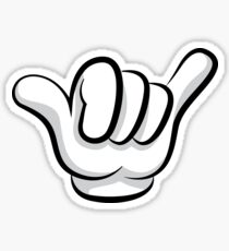 Hang loose. Surf and rock fingers Sticker
