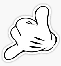 Funny Surf fingers - Shaka hand Sticker