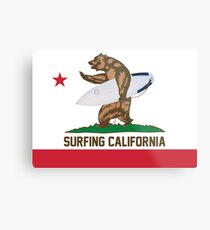 Surfing California Metal Print