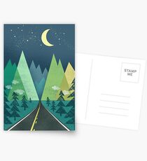 the Long Road at Night Postcards