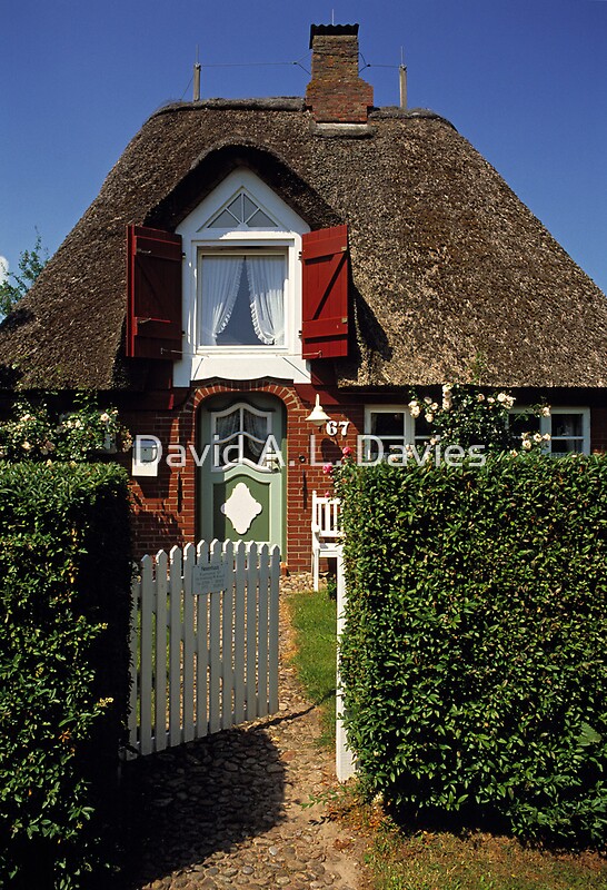 "Holiday Cottage, Föhr, Germany." by David A. L. Davies Redbubble