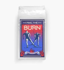 Feel the Burn cross country ski Duvet Cover
