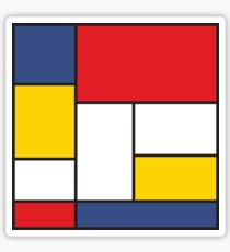 In the Style of Mondrian Sticker