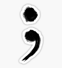 semicolon Sticker