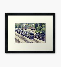 Passing Trains (Version 2) Framed Print