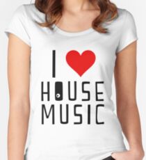 i love house music Women's Fitted Scoop T-Shirt