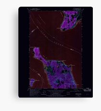 USGS Topo Map Washington State WA Hansville 241476 1953 24000 Inverted Canvas Print