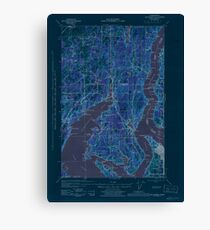 USGS Topo Map Washington State WA Gig Harbor 241265 1943 62500 Inverted Canvas Print