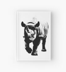 Half Tone Rhinoceros Hardcover Journal