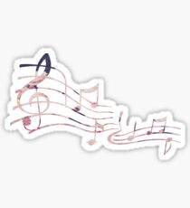 Floral Music Note Sticker