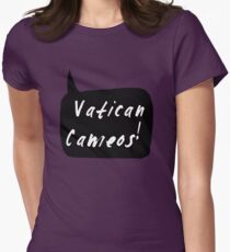 Vatican Cameos! (White text) Women's Fitted T-Shirt