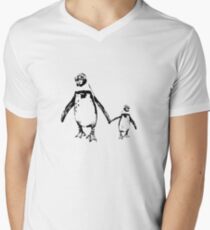 Penguins Men's V-Neck T-Shirt