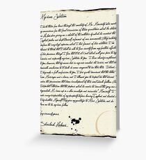 My dear Watson Greeting Card