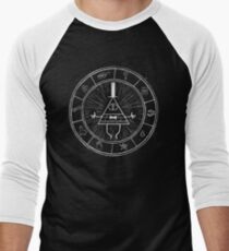 Gravity Falls Bill Cipher - White on Black Men's Baseball ¾ T-Shirt