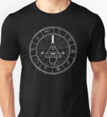 Gravity Falls Bill Cipher - White on Black Unisex T-Shirt