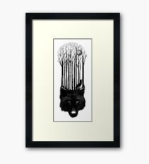 Wolf barcode Framed Print