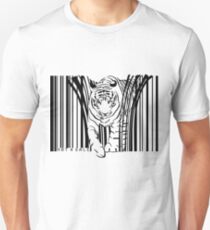 Camiseta unisex ilustración TIGER BARCODE en peligro de extinción