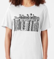 zebra barcode Slim Fit T-Shirt
