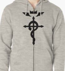 Edward Elric Symbol Zipped Hoodie