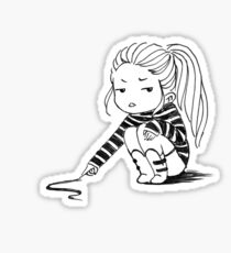 Bored Girl Sticker