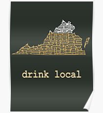 Drink Local - Virginia Beer Shirt Poster