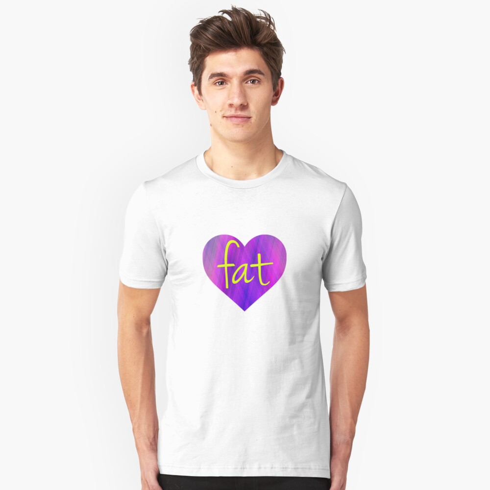 Love Fat (Purple and Yellow) Slim Fit T-Shirt