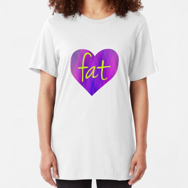 Love Fat (Purple and Yellow) Slim Fit T-Shirt