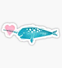 Narwhal Love Sticker
