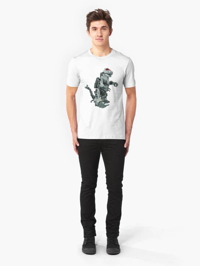 Alternate view of Zoidzilla 8-bit style Slim Fit T-Shirt