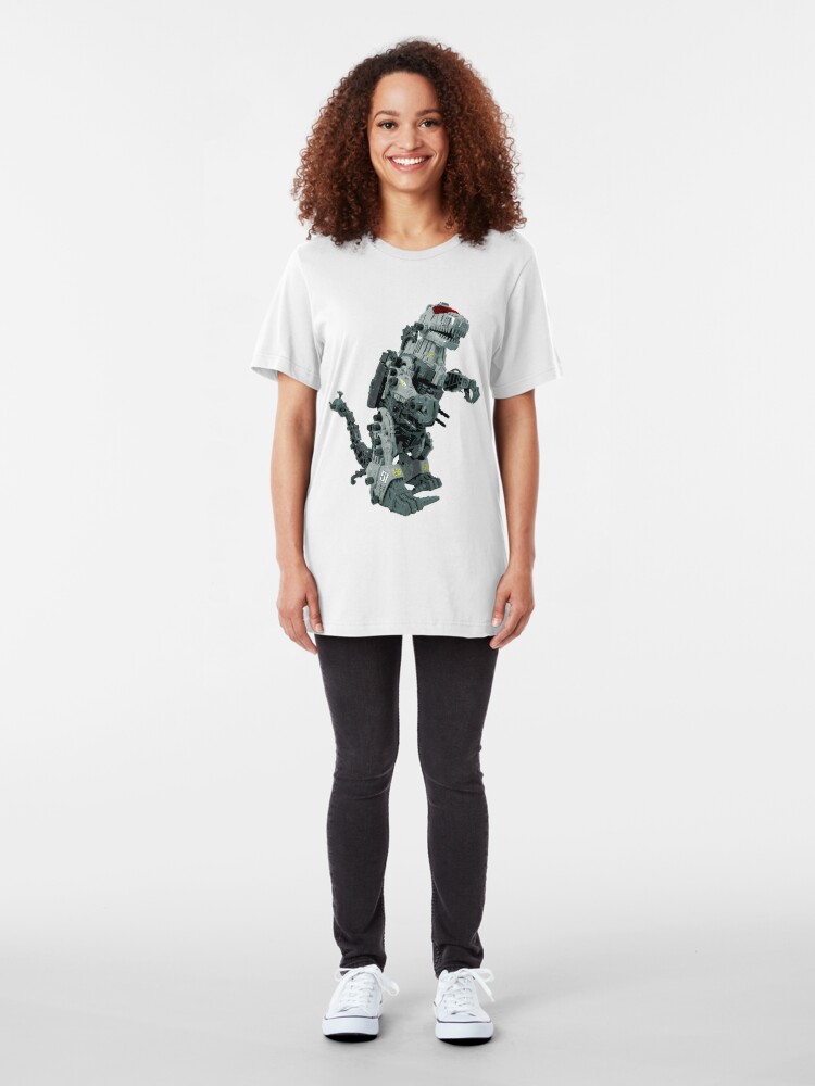 Alternate view of Zoidzilla 8-bit style Slim Fit T-Shirt
