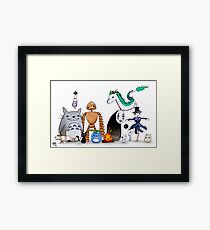 Ghibli Friends Framed Print