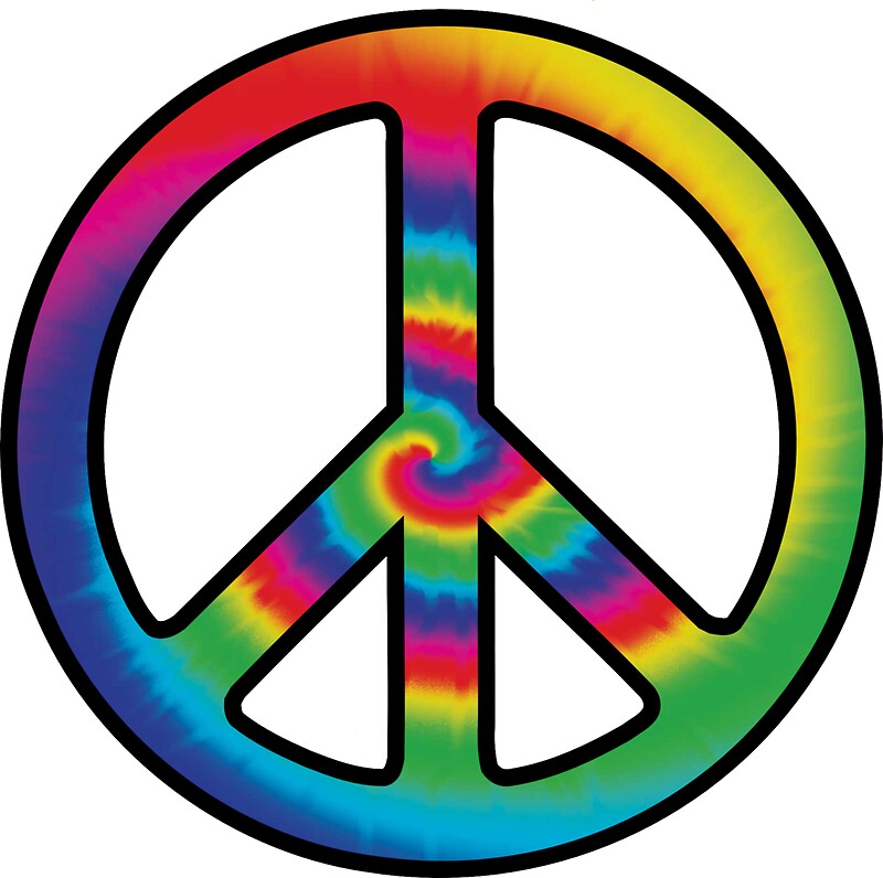 Tie Dye Peace Symbol Stickers By Surreal77 Redbubble 