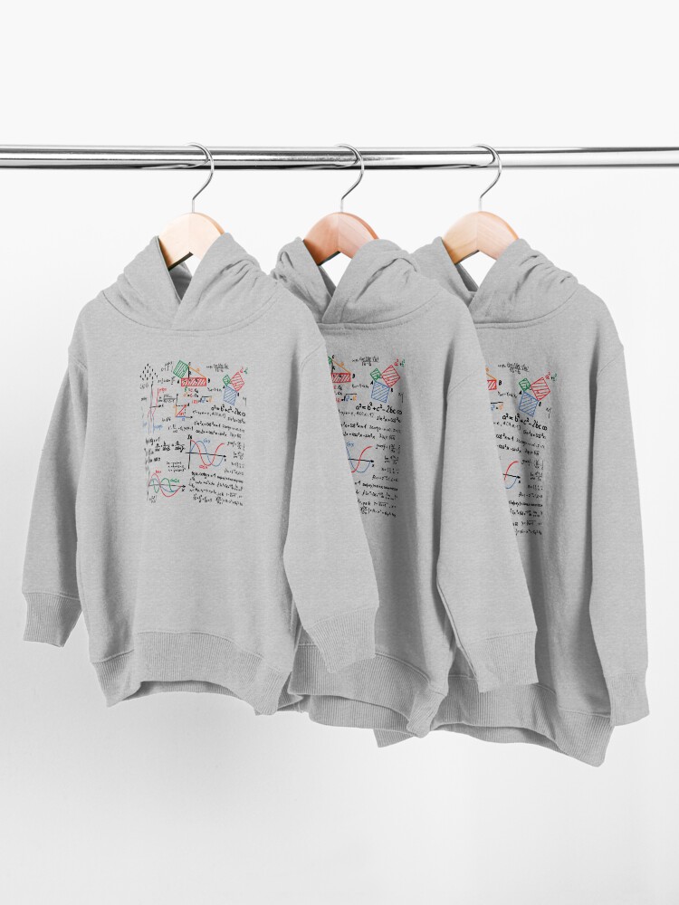 Alternate view of Mathematics Formulas Numbers Toddler Pullover Hoodie