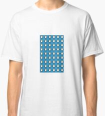Penguin Pattern on Blue Background Classic T-Shirt