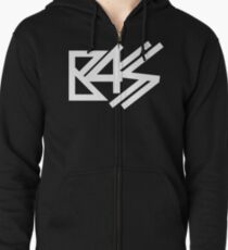 BASS (white) Zipped Hoodie