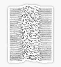 Music band waves - white&black Sticker