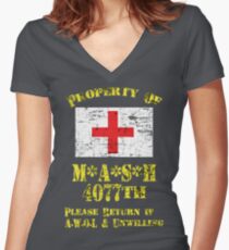 Property Of Mash 4077th Shirt mit V-Ausschnitt