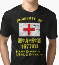 Property Of Mash 4077th Tri-blend T-Shirt