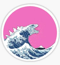 Pink Kanagawa wave Sticker