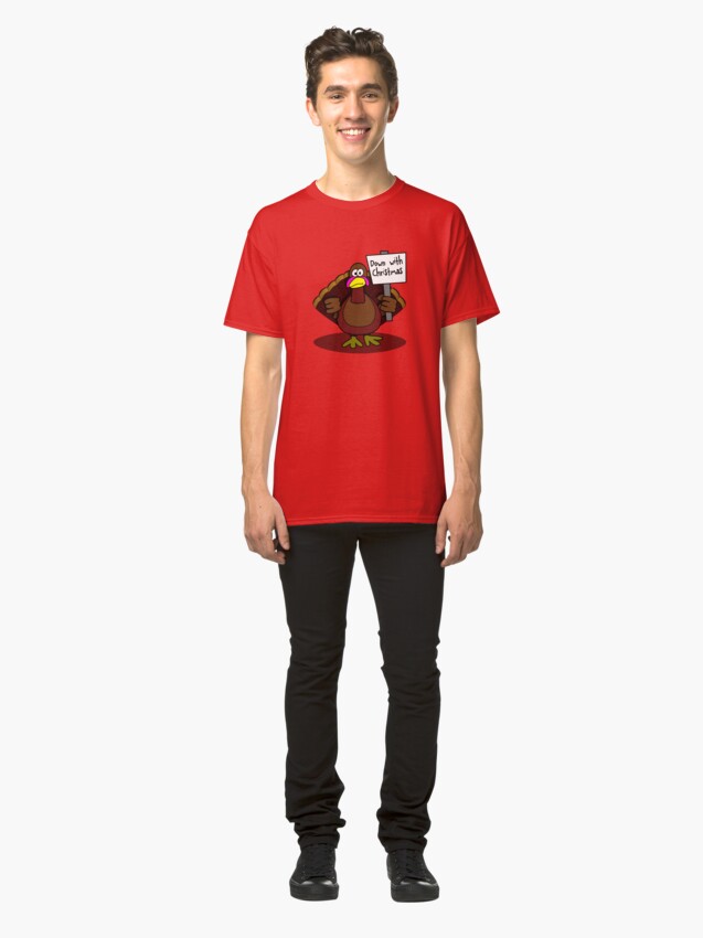 Alternate view of Down With Christmas Classic T-Shirt
