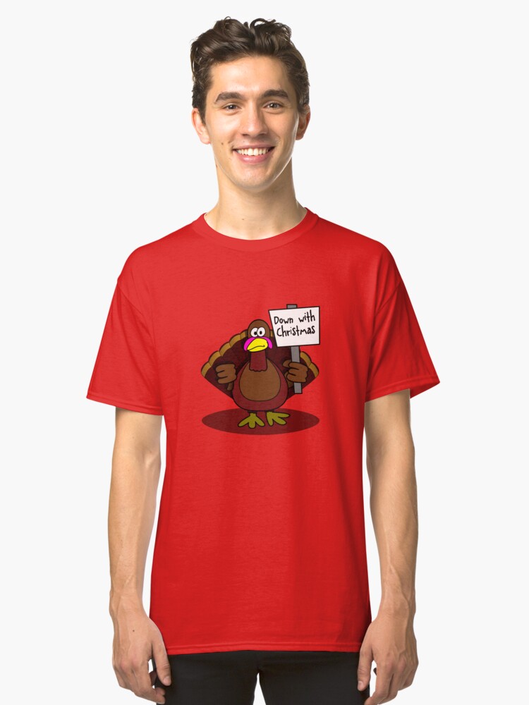Alternate view of Down With Christmas Classic T-Shirt
