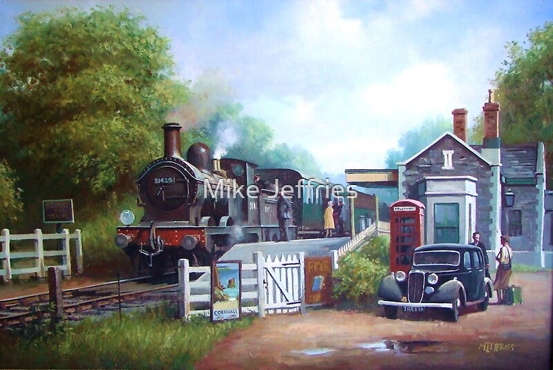 "Early railway painting" by Mike Jeffries Redbubble