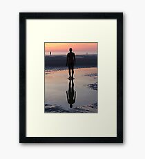 Staring at the Sea, Crosby Beach Framed Print