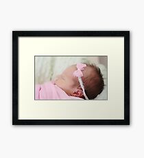 Welcome baby Tilly Framed Print