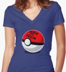 Full Metal Trainer- Pokemon Shirt Women's Fitted V-Neck T-Shirt