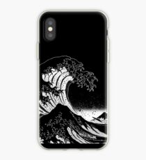 Vinilo o funda para iPhone Black & White Hokusai Great Wave