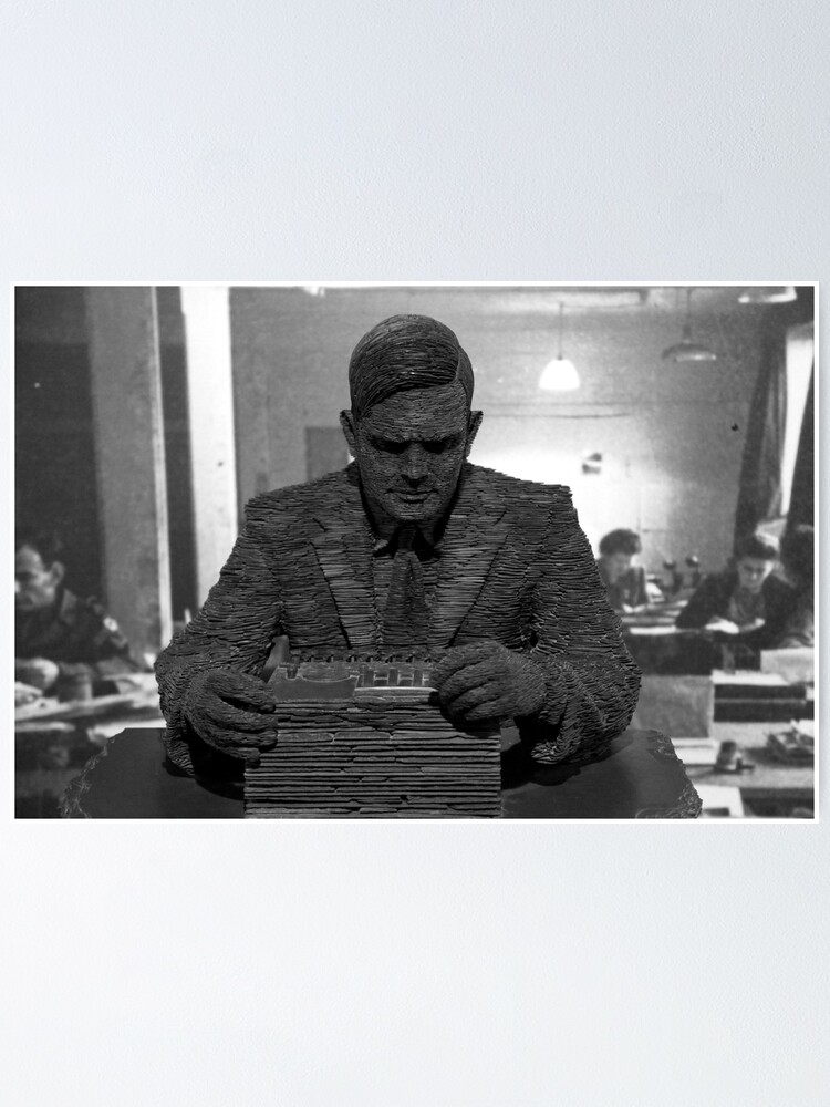 Alternate view of Alan Turing Statue Poster