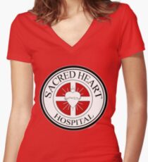 Sacred Heart Hospital Women's Fitted V-Neck T-Shirt