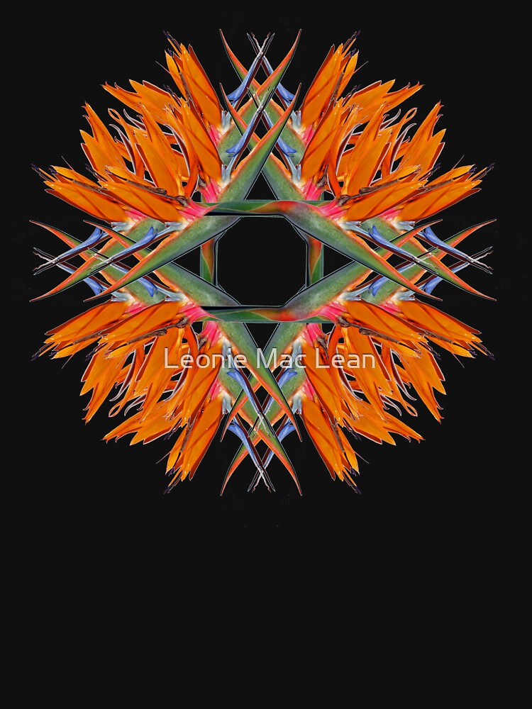 Bird of Paradise Swirl Tee Design by yallmia